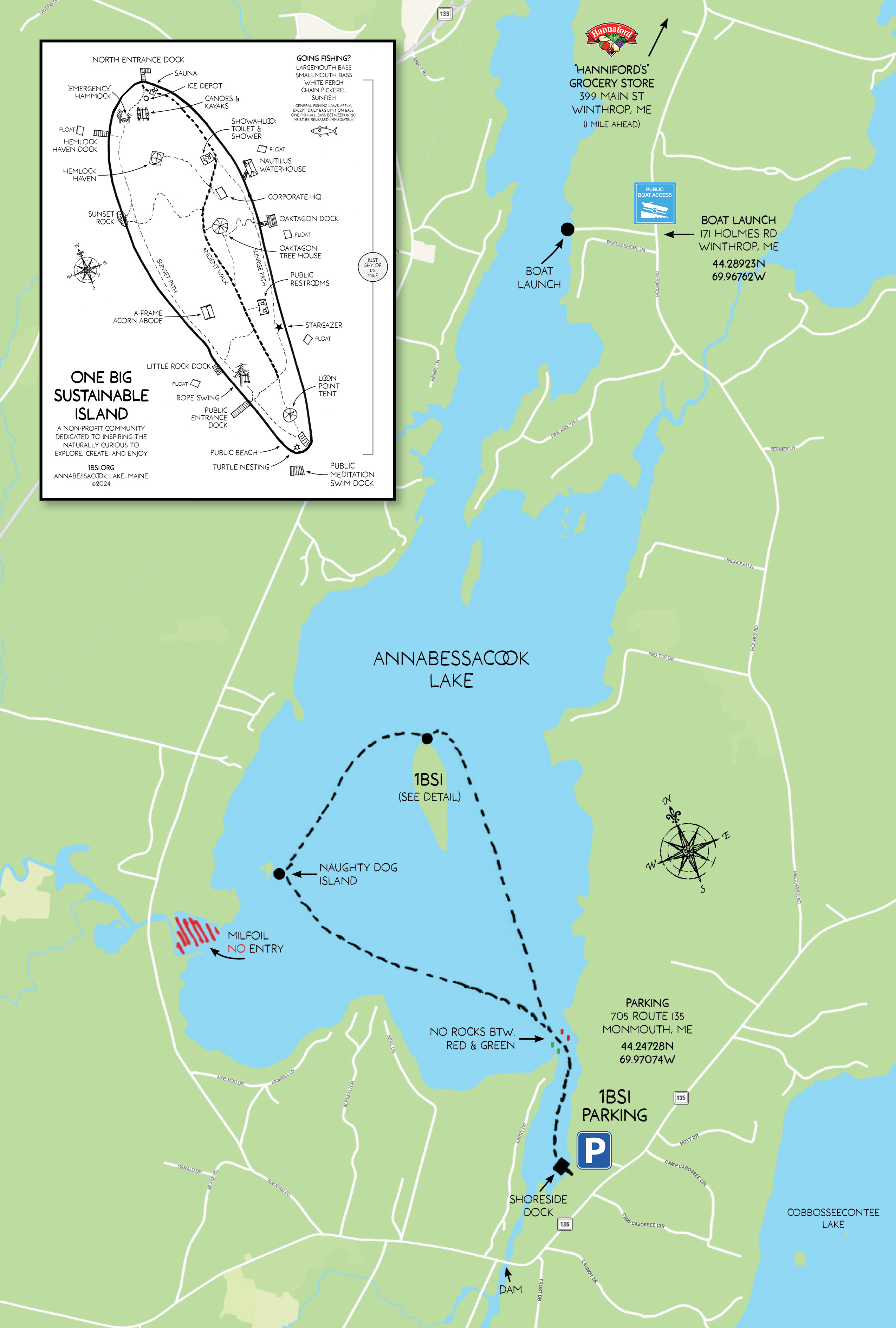 Overview of Annabessacook Lake