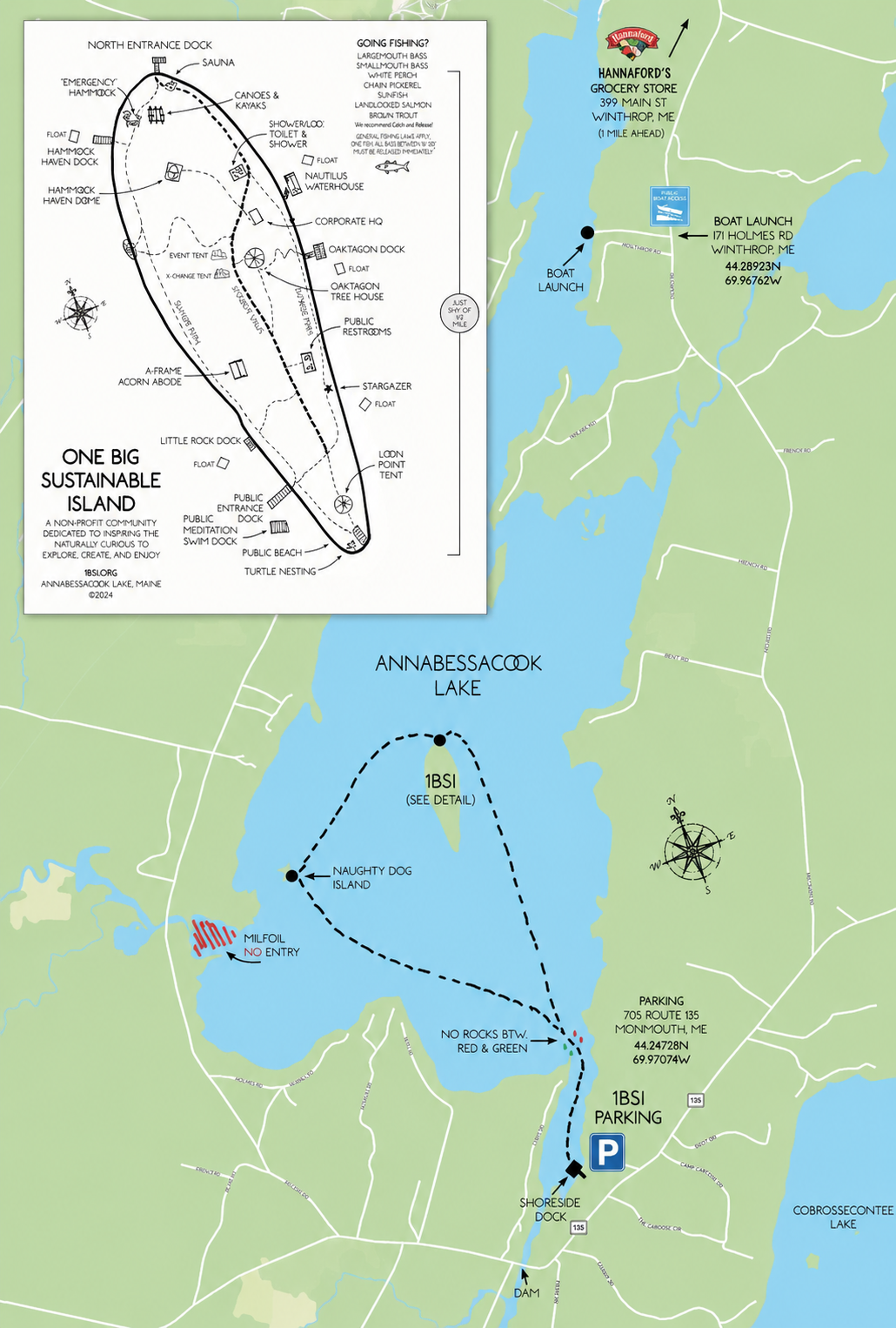 Overview of Annabessacook Lake