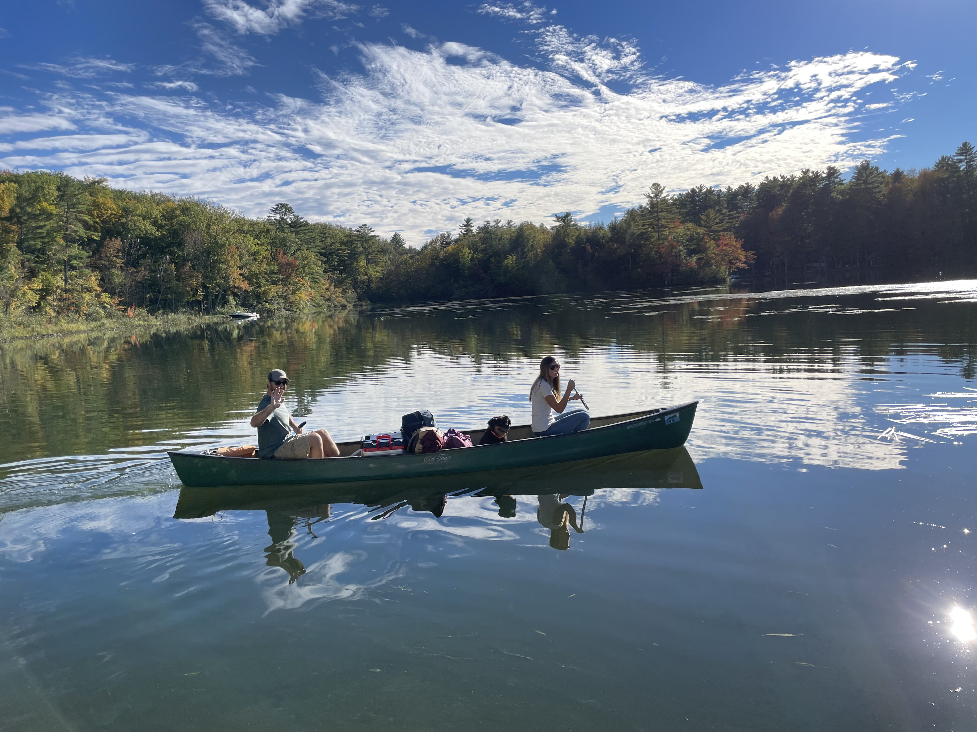 Canoeing on Lake Annabessacook.